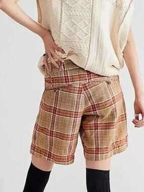 Free People Plaid Shorts